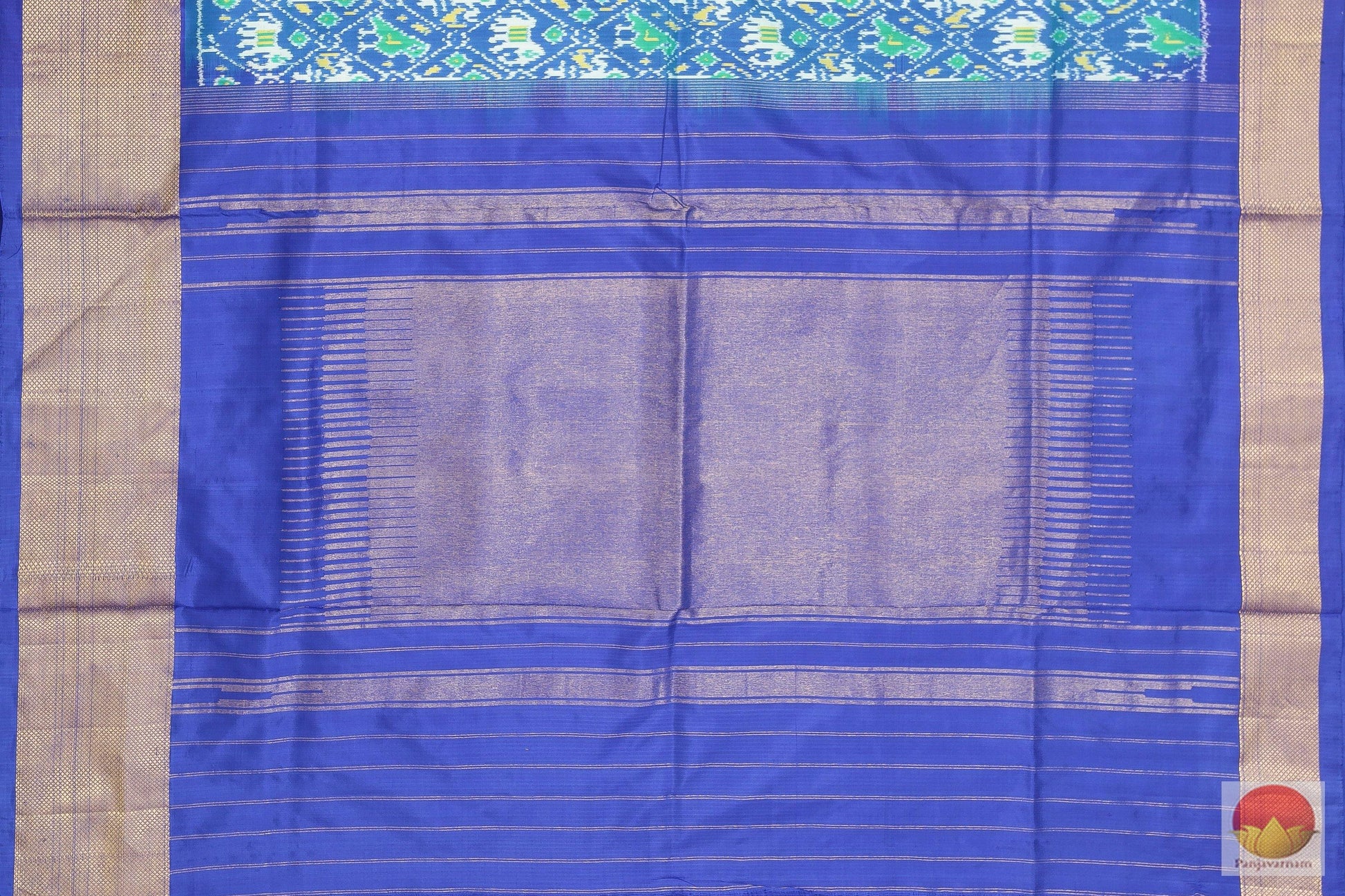 Pochampally Ikkat Silk Saree - Handwoven Pure Silk - PIK - 8 -1 Archivess - Pochampally Silk - Panjavarnam