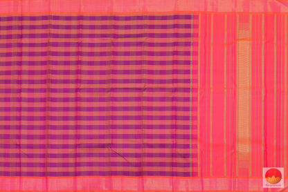 Purple & Pink - Handwoven Pure Silk Kanjivaram Saree - Pure Zari - PV G 1999 - Archives - Silk Sari - Panjavarnam