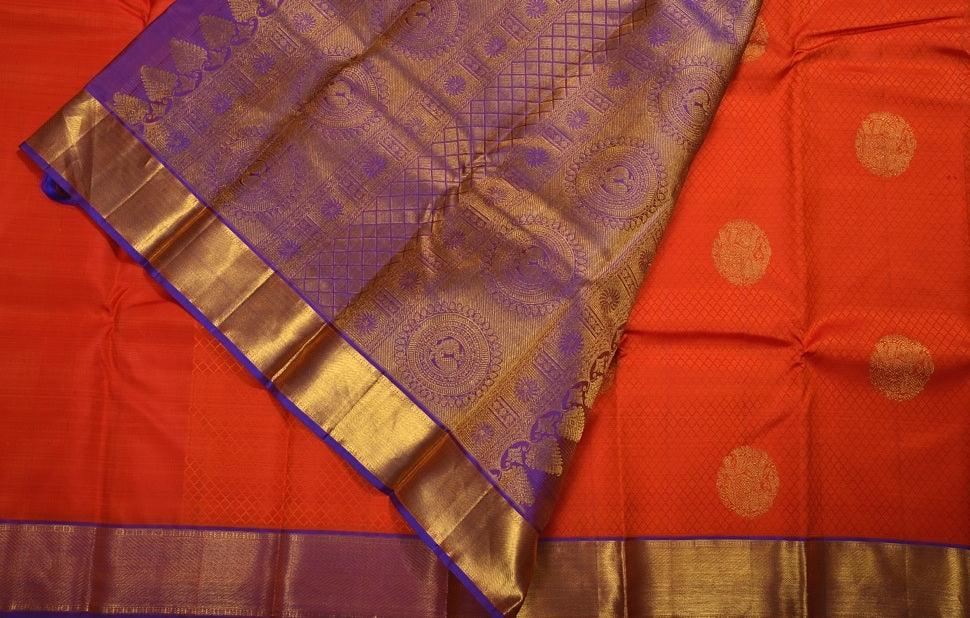PVD-128 Panjavarnam Kanjivaram Silk Saree - Silk Sari - Panjavarnam