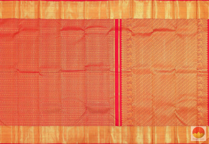 Red & Gold - Handwoven Pure Silk Kanjivaram Saree - Pure Zari - PV G 2017 Archives - Silk Sari - Panjavarnam