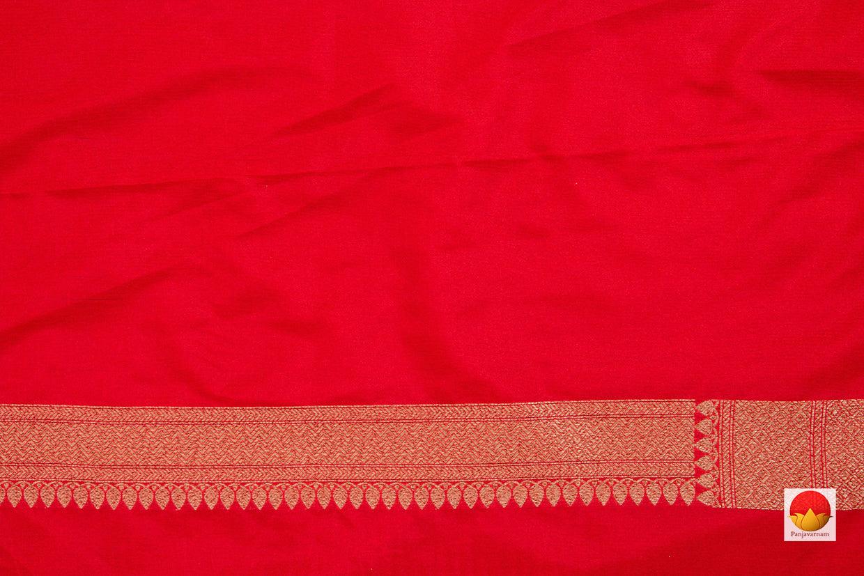 Red Banarasi Silk Saree With Antique Zari PB 295 - Banarasi Silk - Panjavarnam PB 295