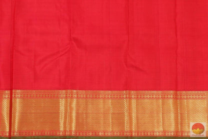 Red Kanchipuram Silk Saree - Handwoven - Pure Silk - Pure Zari - PV G 4144 - Silk Sari - Panjavarnam