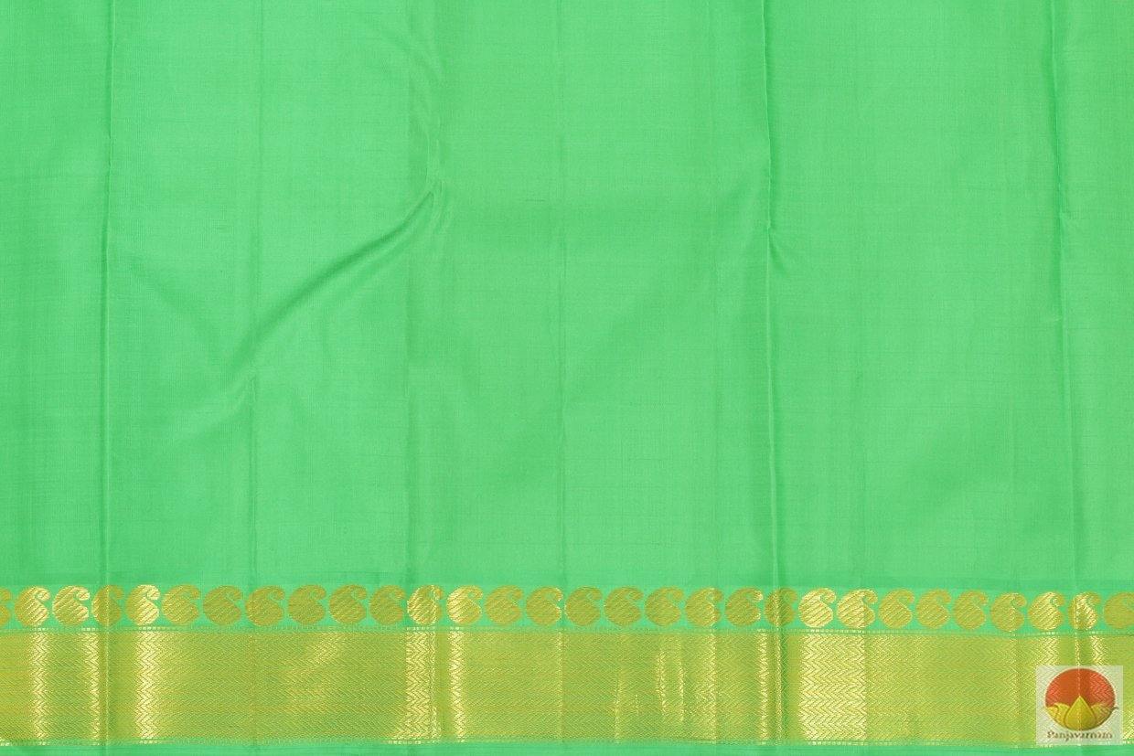 Rose & Green Kanchipuram Silk Saree Handwoven Pure Silk Pure Zari For Festive Wear PV G 4149 - Silk Sari - Panjavarnam PV G 4149