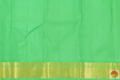 Rose & Green Kanchipuram Silk Saree Handwoven Pure Silk Pure Zari For Festive Wear PV G 4149 - Silk Sari - Panjavarnam PV G 4149