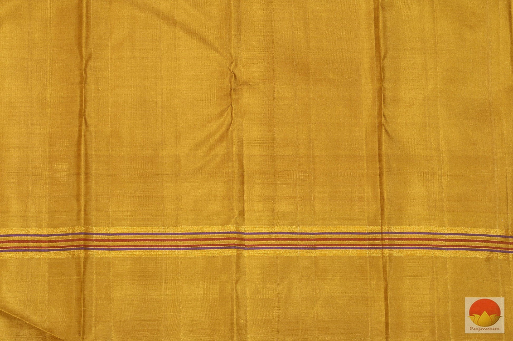 Rose and Mustard - Temple Border - Handwoven Pure Silk Kanjivaram Saree - SVS 12970 Archives - Silk Sari - Panjavarnam