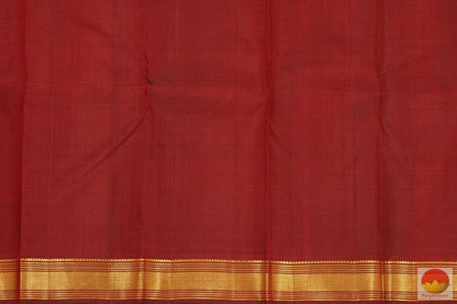 Rose Pink & Maroon - Kanchipuram Silk Saree - Handwoven Pure Silk - Pure Zari - PV G 4171 = Archives - Silk Sari - Panjavarnam