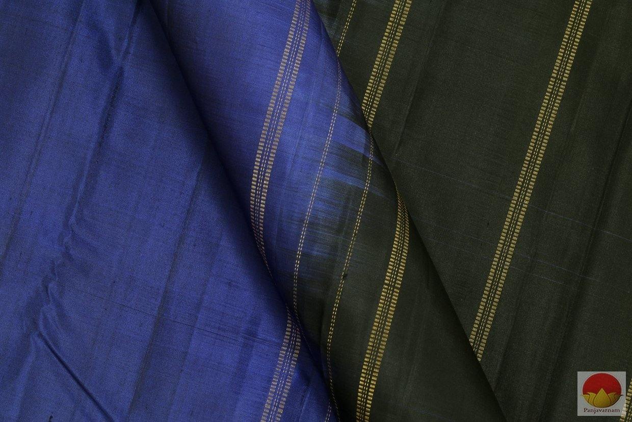 Royal Blue & Black - Malli Moggu - Handwoven Kanchipuram Silk Saree - Pure Zari - PV G 4166 Archives - Silk Sari - Panjavarnam