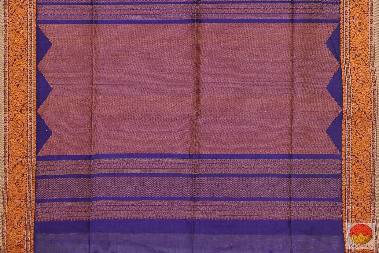 Royal Blue & Mustard - Handwoven Silk Cotton Saree - Aiyram Butta - KSC 226 - Archives - Silk Cotton - Panjavarnam