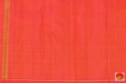 Royal Blue & Peach - Handwoven Pure Silk Kanchipuram Saree - Pure Zari - PV G 4224 - Archives - Silk Sari - Panjavarnam