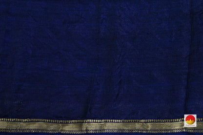 Royal Blue Bandhani Lehariya Silk Saree Handwoven PV RJ 08 - Bandhani Silk - Panjavarnam