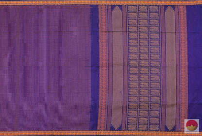 Royal Blue - Handwoven Silk Cotton Saree - KC 507 Archives - Silk Cotton - Panjavarnam