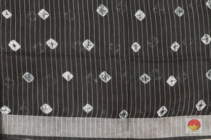 Shibori Handwoven Linen Saree - PL 220 Archives - Linen Sari - Panjavarnam