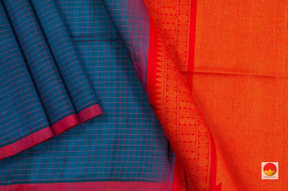 Handwoven Kanchi Silk Cotton Saree - KSC 1047 - Silk Cotton - Panjavarnam