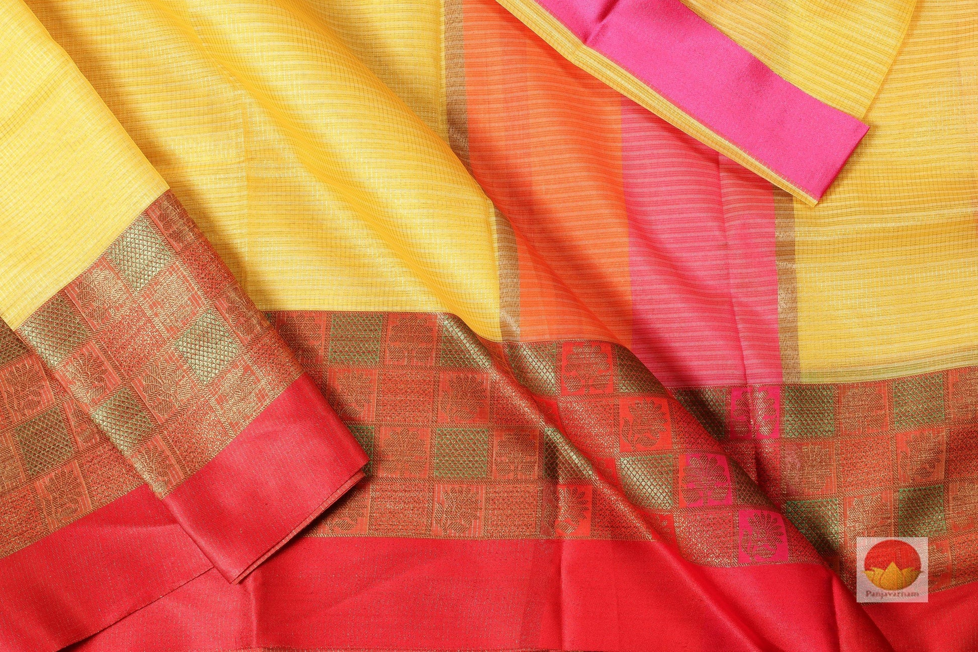 body, border and pallu detail in banarasi silk cotton saree