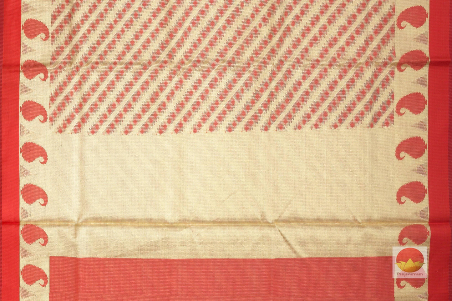 pallu detail of banarasi silk cotton saree