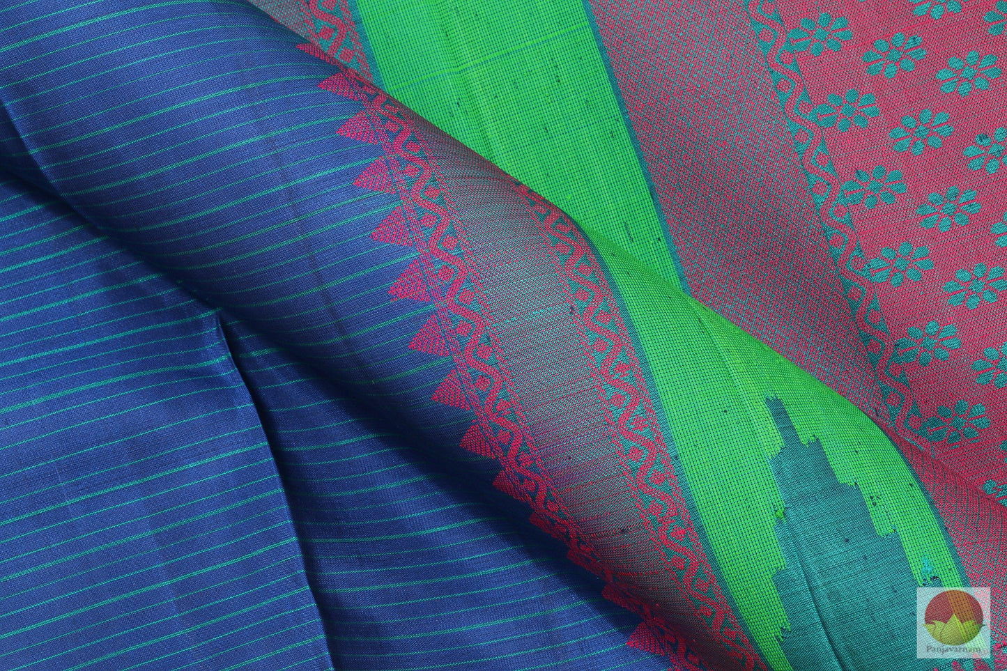 Silk Thread Border - Handwoven Pure Silk Kanjivaram - No Zari - PV NZ 46860 Archives - Silk Sari - Panjavarnam