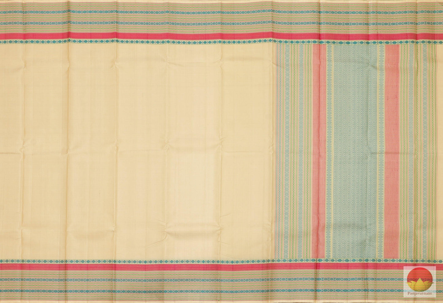 Silk Thread Border - Handwoven Pure Silk Kanjivaram Saree - No Zari - PV NZ 46672 - Archives - Silk Sari - Panjavarnam