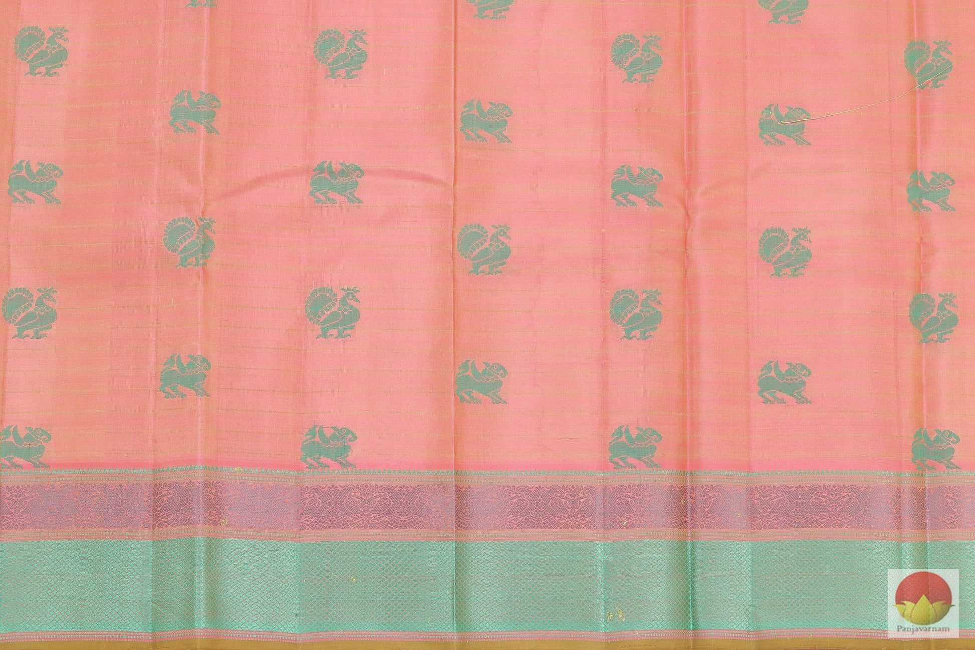 Silk Thread Border - Handwoven Pure Silk Kanjivaram Saree - No Zari - PV NZ 46720 Archives - Silk Sari - Panjavarnam
