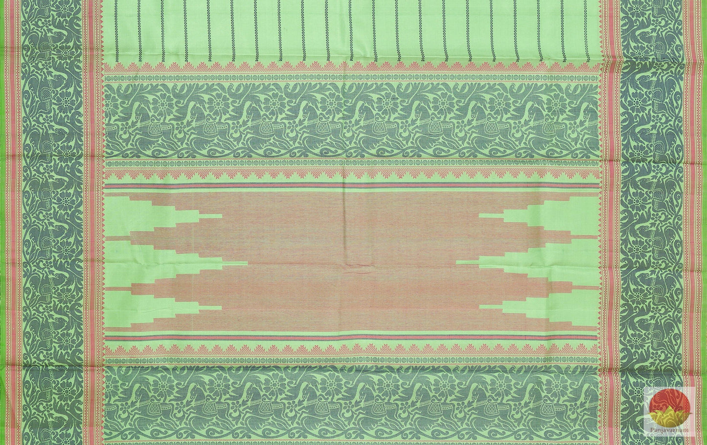 Silk Thread Border - Handwoven Pure Silk Kanjivaram Saree - No Zari - PV NZ 46790 Archives - Silk Sari - Panjavarnam