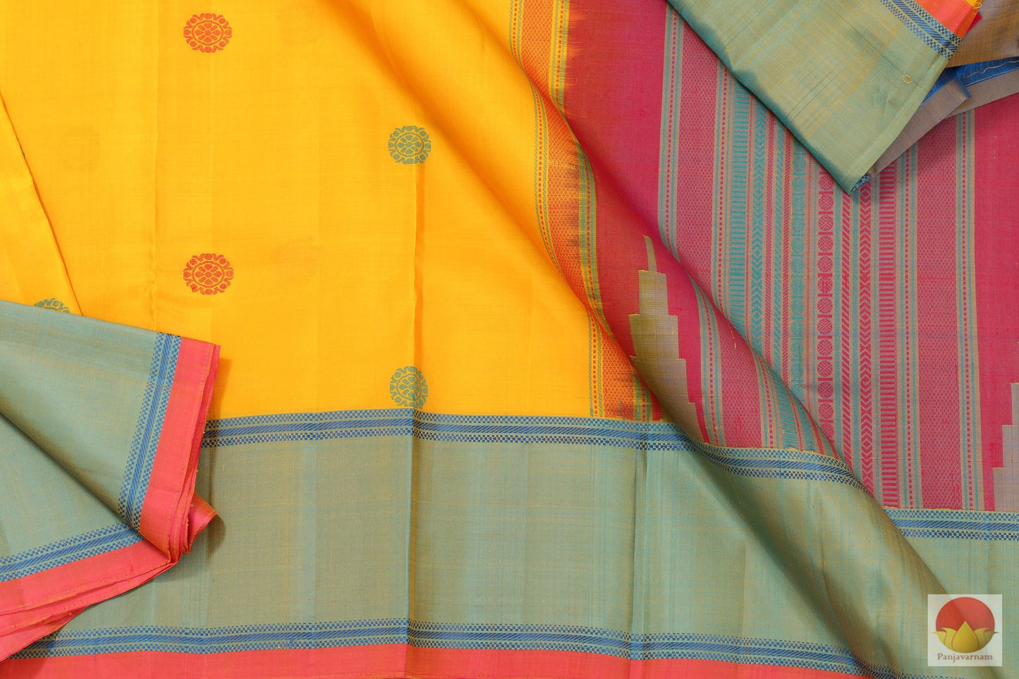 Silk Thread Border - Handwoven Pure Silk Kanjivaram Saree - No Zari - PV NZ 46833 Archives - Silk Sari - Panjavarnam