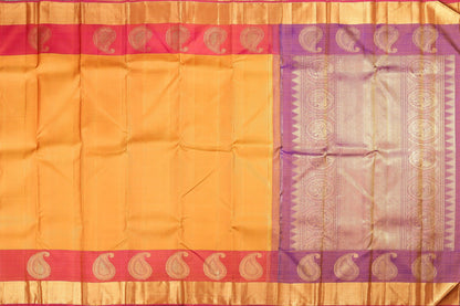 Silk Thread Work Handwoven Kanjivaram Pure Silk Saree - Pure Zari - PVM 0318 1336 - Silk Sari - Panjavarnam