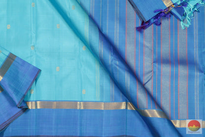 Sky Blue - Light Weight Traditional Design Handwoven Kanjivaram Silk Saree - Pure Zari - PV SVS 11575 Archives - Silk Sari - Panjavarnam