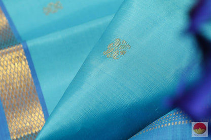 Sky Blue - Light Weight Traditional Design Handwoven Kanjivaram Silk Saree - Pure Zari - PV SVS 11575 Archives - Silk Sari - Panjavarnam