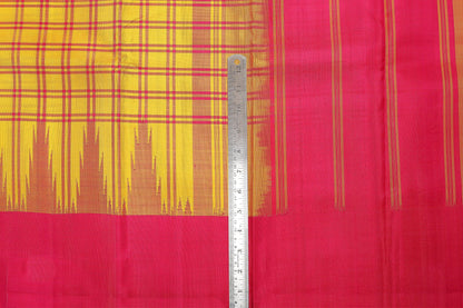 Temple Border Handwoven Kanjivaram Pure Silk Saree - Non Zari - PVA 0418 1255 Archives - Silk Sari - Panjavarnam