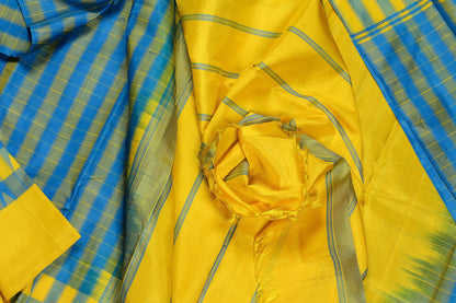 Temple Border Handwoven Kanjivaram Pure Silk Saree - PVA 0418 1242 - Silk Sari - Panjavarnam