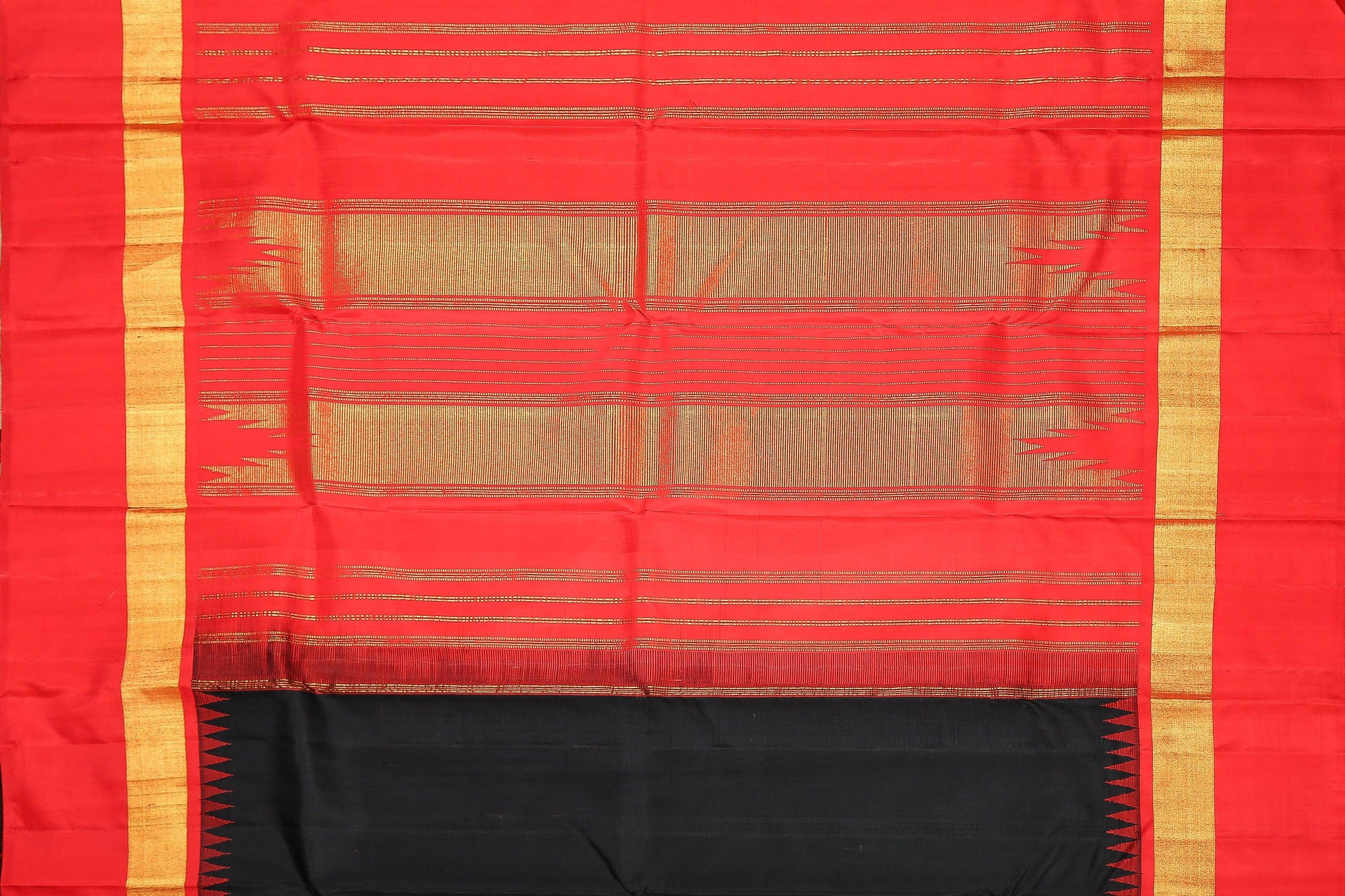 Temple Border Handwoven Kanjivaram Silk Saree - Pure Silk - PVA 0418 1293 - Silk Sari - Panjavarnam