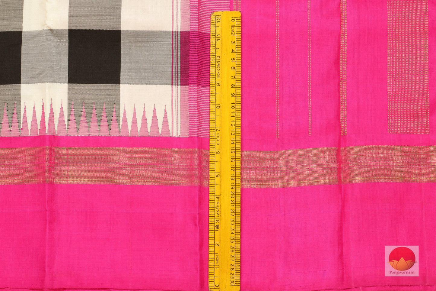 Temple Border - Handwoven Pure Silk Kanchipuram Saree - Pure Zari - G 1730 Archives - Silk Sari - Panjavarnam