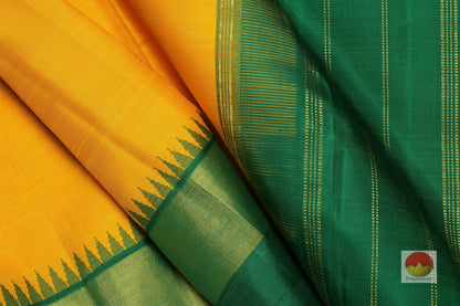 Temple Border Handwoven Pure Silk Kanjivaram Saree - PA SVS 29 Archives - Silk Sari - Panjavarnam