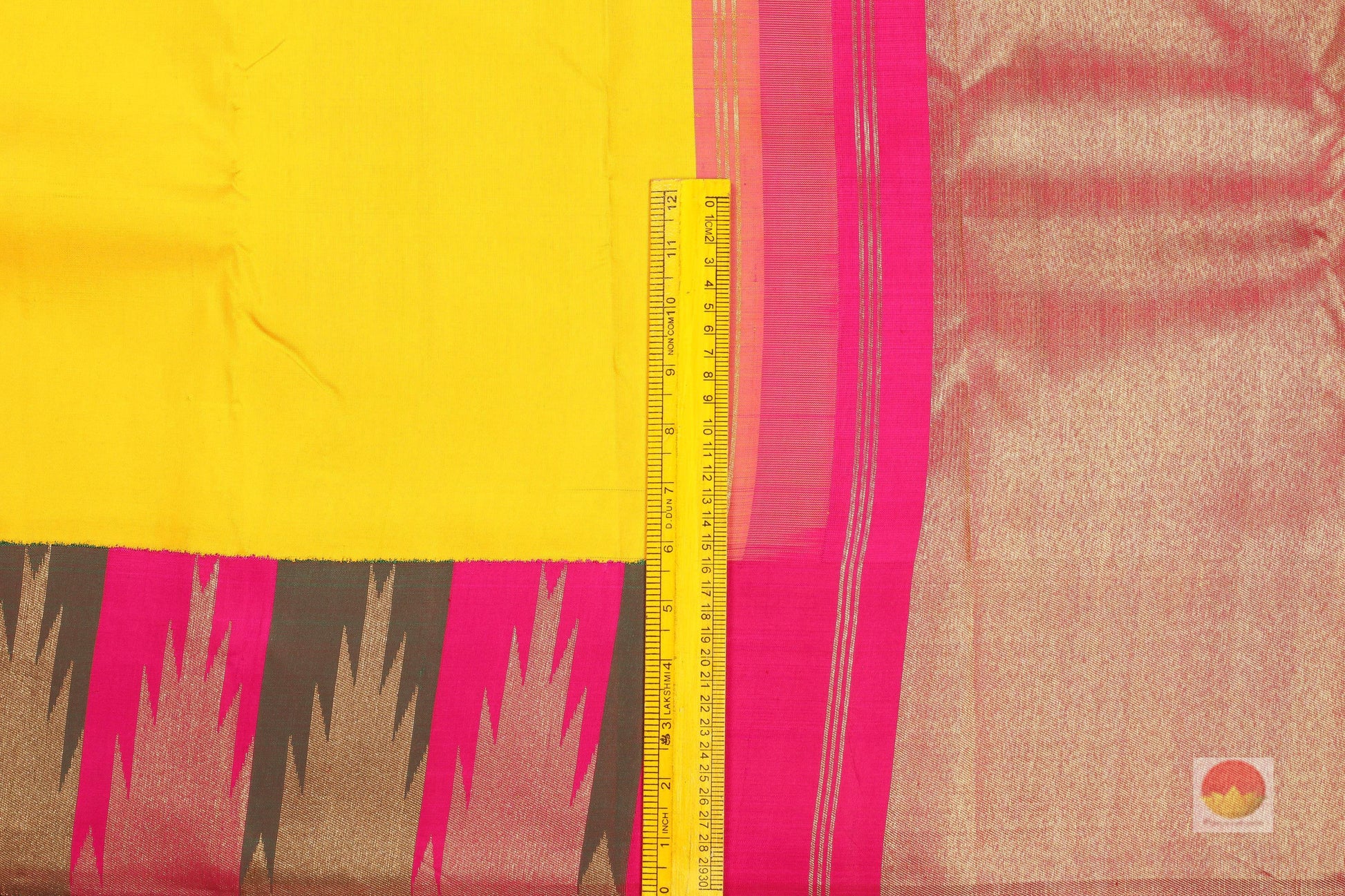 Temple Border Handwoven Pure Silk Kanjivaram Saree - Pure Zari - PA 103 - Silk Sari - Panjavarnam