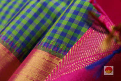 Temple Border Handwoven Pure Silk Kanjivaram Saree - Pure Zari - PA 203 Archives - Silk Sari - Panjavarnam