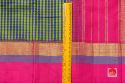 Temple Border Handwoven Pure Silk Kanjivaram Saree - Pure Zari - PA 203 Archives - Silk Sari - Panjavarnam