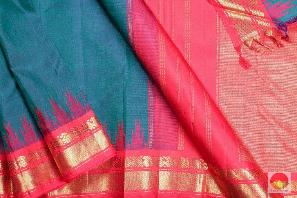 Temple Border Handwoven Pure Silk Kanjivaram Saree - Pure Zari - PV 3691 Archives - Silk Sari - Panjavarnam