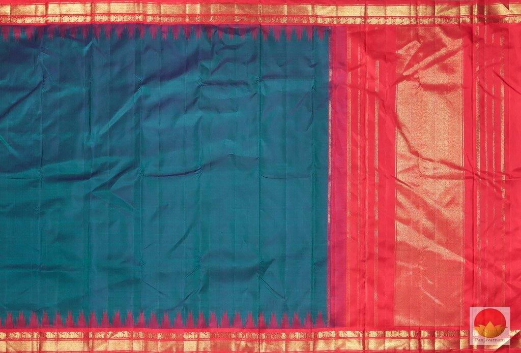 Temple Border Handwoven Pure Silk Kanjivaram Saree - Pure Zari - PV 3691 Archives - Silk Sari - Panjavarnam