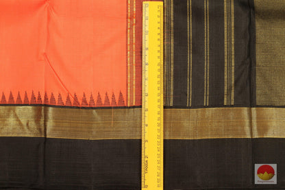 Temple Border - Handwoven Pure Silk Kanjivaram Saree - Pure Zari - PV 451 Archives - Silk Sari - Panjavarnam