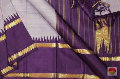 Temple Border - Handwoven Pure Silk Kanjivaram Saree - Pure Zari - PV SO3 5235 Archives - Silk Sari - Panjavarnam