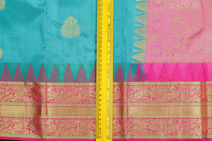 Temple Border Handwoven Pure Silk Kanjivaram Saree - Pure Zari - PVJL 0718 1536 Archives - Silk Sari - Panjavarnam