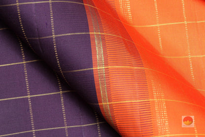 Temple Border Handwoven Pure Silk Kanjivaram Saree - Pure Zari - PVM 0518 1383 - Silk Sari - Panjavarnam