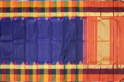 Temple Border Handwoven Pure Silk Kanjivaram Saree - Pure Zari - PVM 0518 1429 - Silk Sari - Panjavarnam