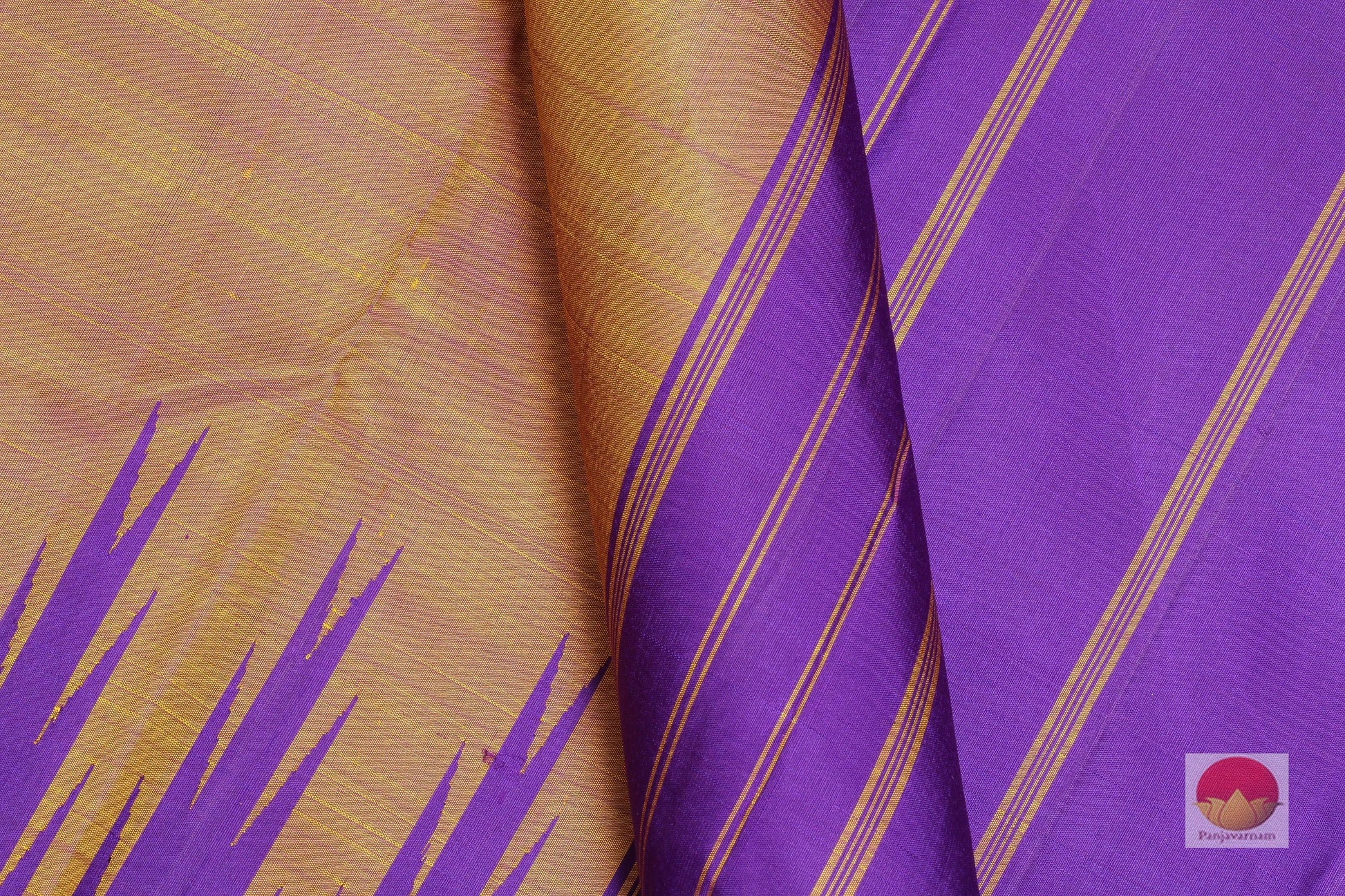 Temple Border - Handwoven Pure Silk Kanjivaram Saree - PV G1734 Archives - Silk Sari - Panjavarnam