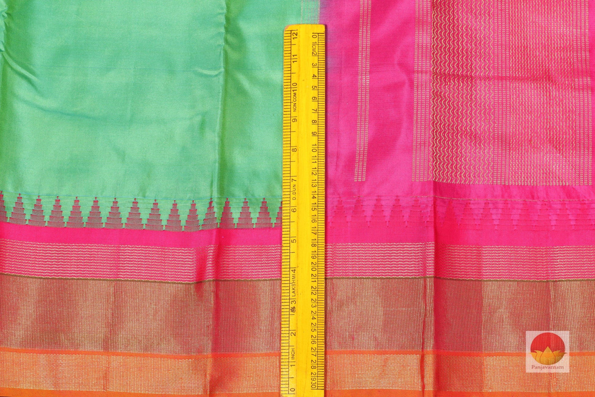 Temple Border Handwoven Pure Silk Kanjivaram Saree - PV S9 Archives - Silk Sari - Panjavarnam