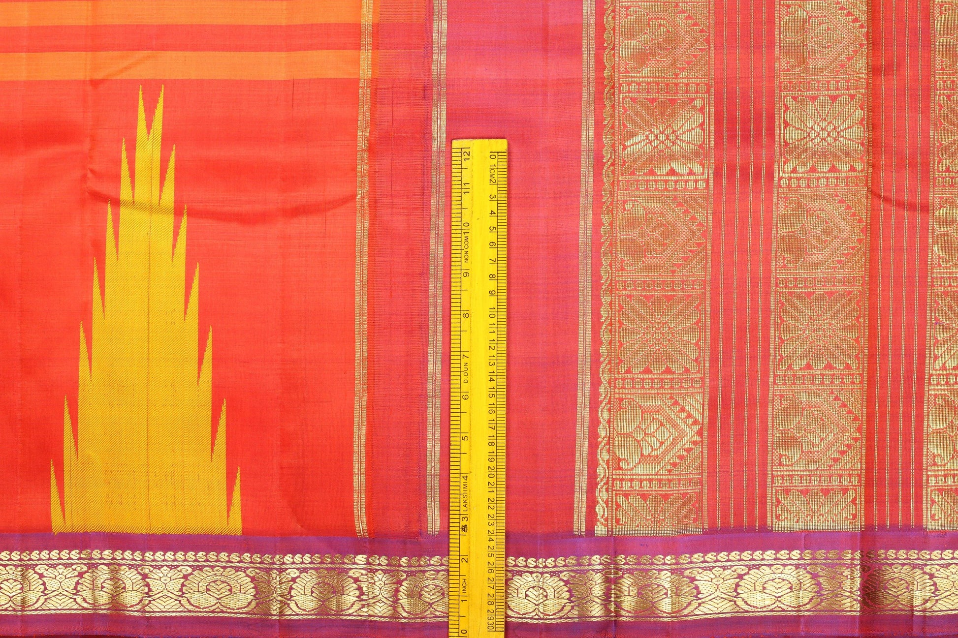 Temple Border Handwoven Pure Silk Kanjivaram Saree - PVJU 0618 1452 - Silk Sari - Panjavarnam