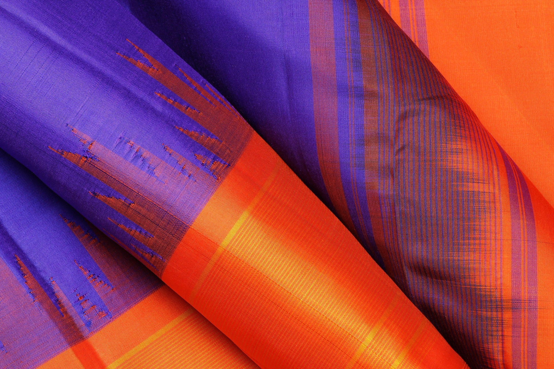 Temple Border Handwoven Pure Silk Kanjivaram Saree - PVJU 0618 1455 - Silk Sari - Panjavarnam