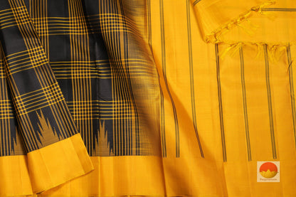 Temple Border Handwoven Pure Silk Kanjivaram Saree - PVSM G20 Archives - Silk Sari - Panjavarnam