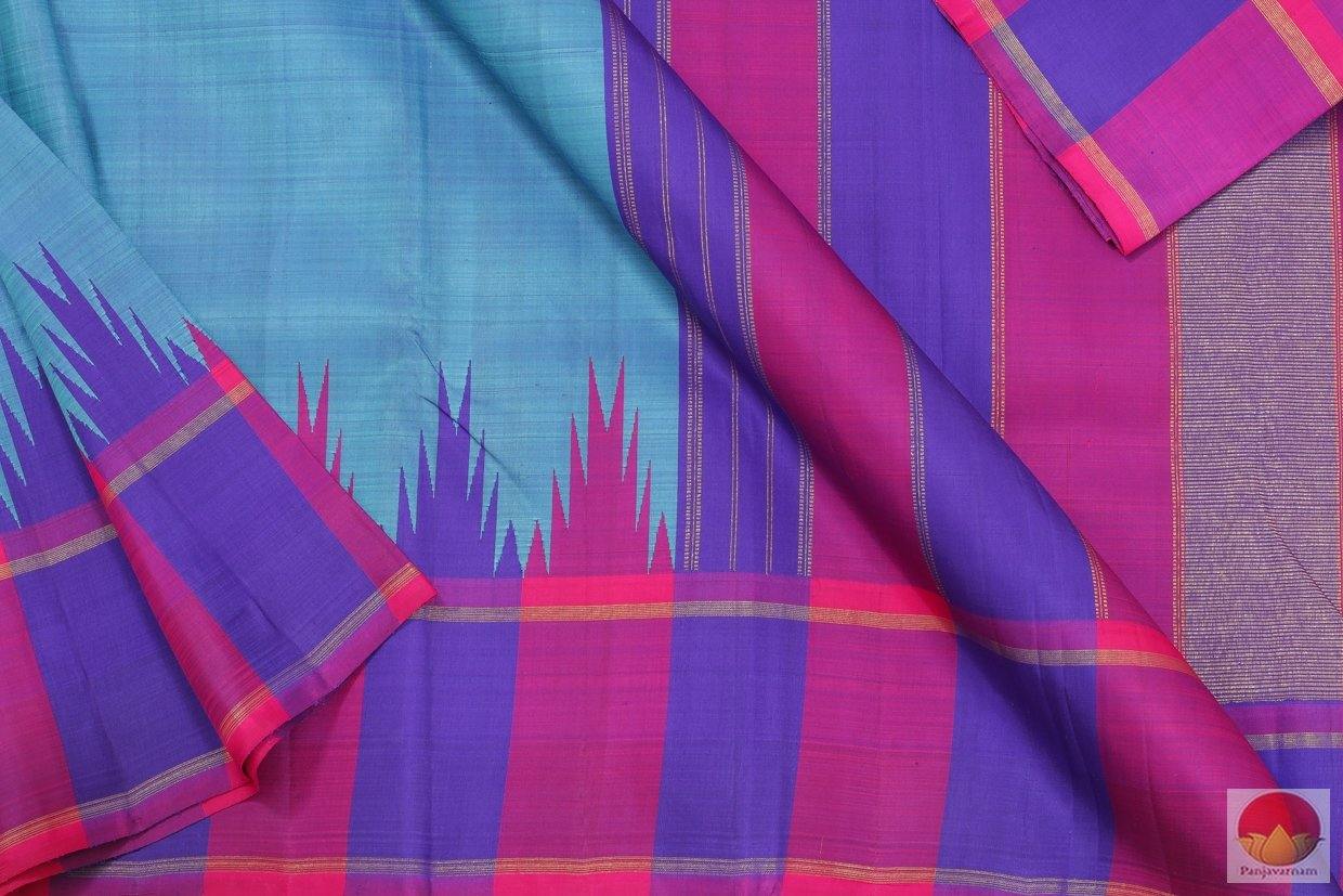 Temple Border - Kanchipuram Silk Saree - Handwoven - Pure Silk - Pure Zari - PV G 4148 Archives - Silk Sari - Panjavarnam