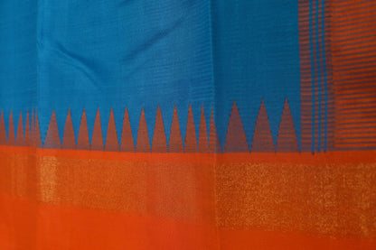 Temple Border Traditional Design Kanjivaram Silk Saree - PVG55 Archives - Silk Sari - Panjavarnam