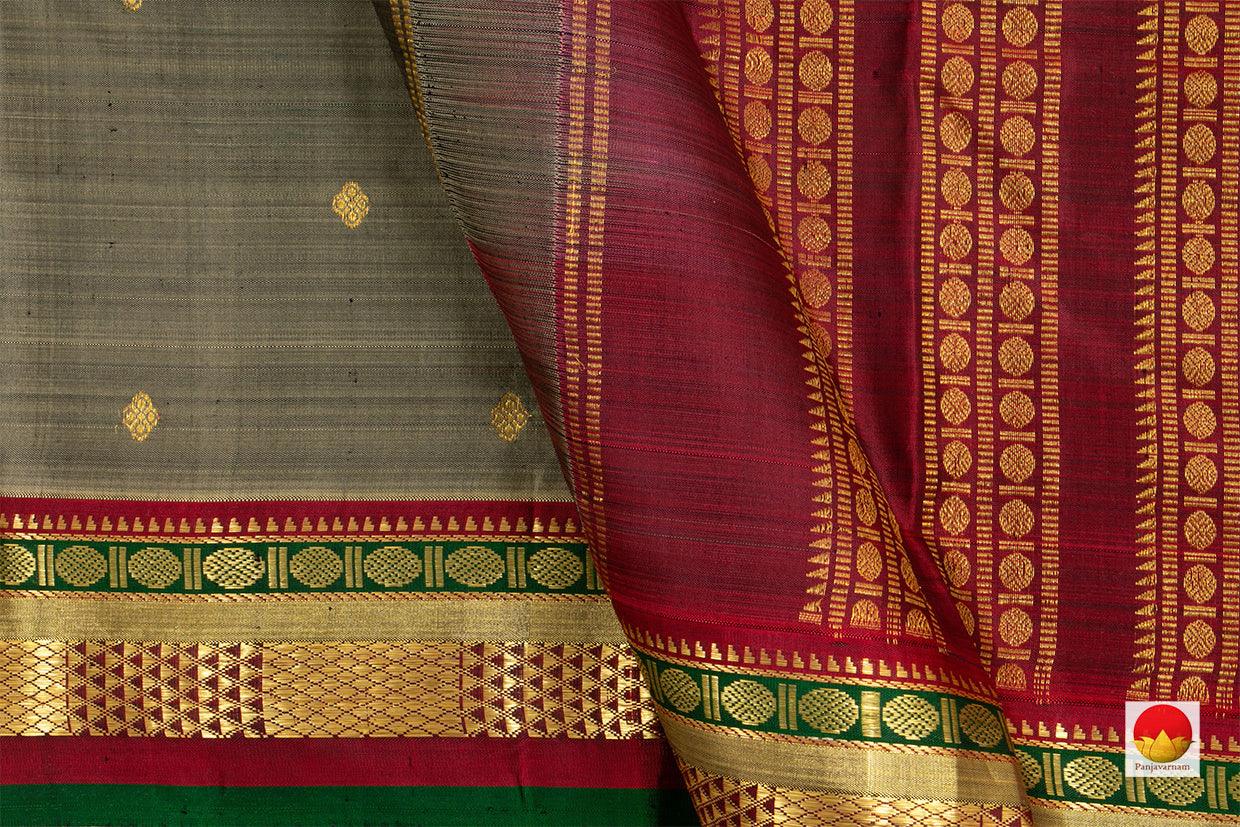 Thirubuvanam Silk Saree - Handwoven Pure Silk - Pure Zari - PV ABI 46740 - Thirubuvanam Silks - Panjavarnam